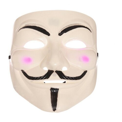 Страна Карнавалия Карнавальная маска «Гай Фокс» (белый) - изображение №1
