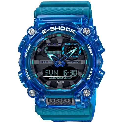 Наручные часы CASIO Наручные часы CASIO GA-900SKL-2A, голубой, черный (черный/синий/голубой)