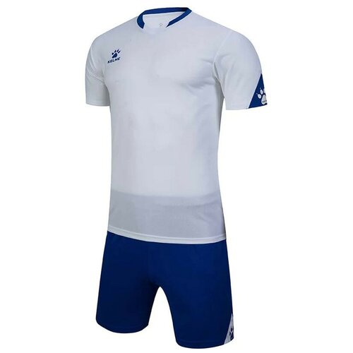 Форма Kelme футбольная, футболка и шорты, белый, синий (синий/белый) - изображение №1