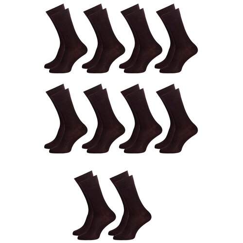 Носки LorenzLine, 10 пар, черный (черный/белый)