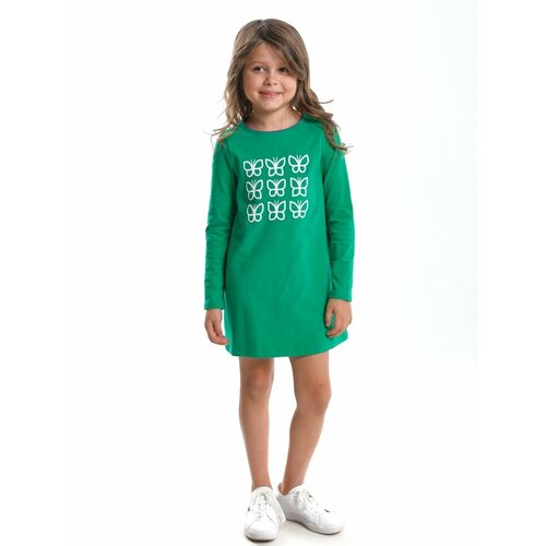 Платье Mini Maxi, хлопок, трикотаж, зеленый