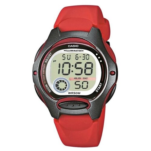 Наручные часы CASIO Collection LW-200-4A, красный, черный (серый/черный/красный/зеленый)
