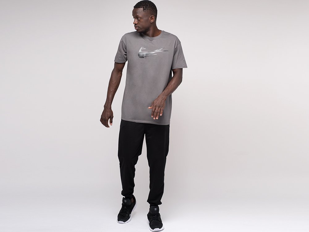Комплект Nike (Футболка+Брюки) (серый) - изображение №1