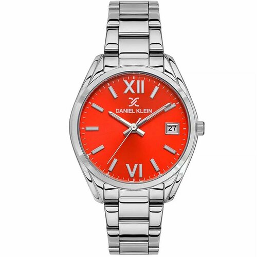 Наручные часы Daniel Klein Часы наручные Daniel Klein DK13482-5 Гарантия 2 года, серебряный, красный (красный/серебристый) - изображение №1
