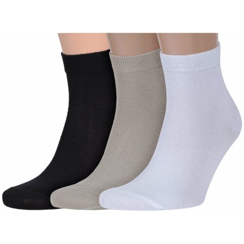 Мужские носки Брестский Чулочный Комбинат, 3 пары, укороченные, мультиколор (разноцветный)