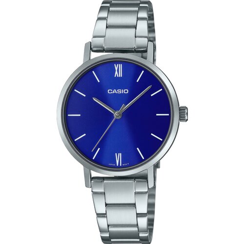 Наручные часы CASIO Collection Casio LTP-VT02D-2A, синий, серебряный (синий/розовый/серебристый/мультицвет) - изображение №1