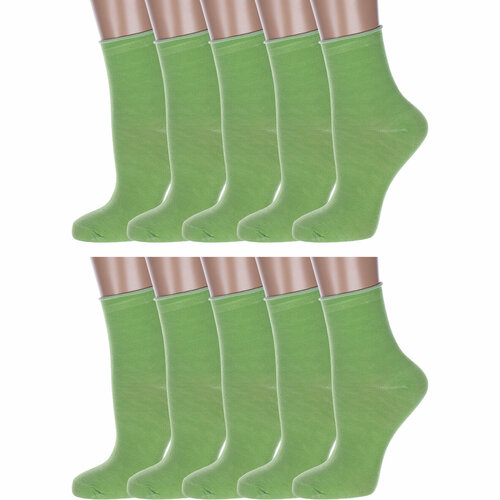 Носки HOBBY LINE, 10 пар, зеленый (зеленый/салатовый)
