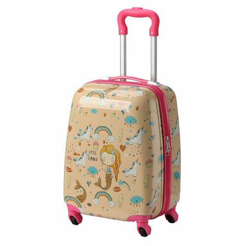 Умный чемодан  LATS 633, ручная кладь, 30х46х20 см, 1.9 кг, розовый