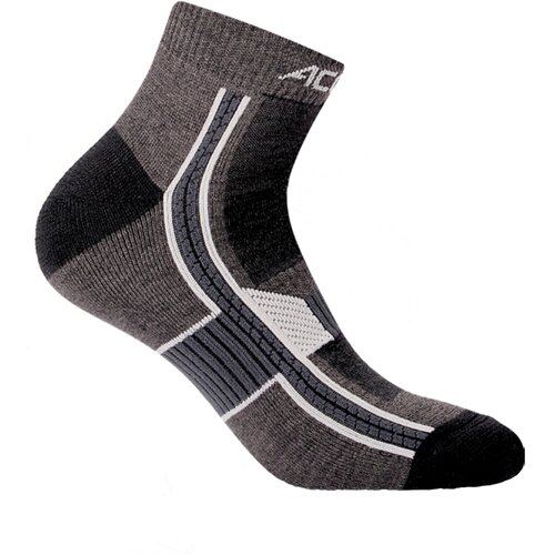 Носки  унисекс Accapi, 1 пара, классические, усиленная пятка, бесшовные, износостойкие, серый, черный (серый/черный)