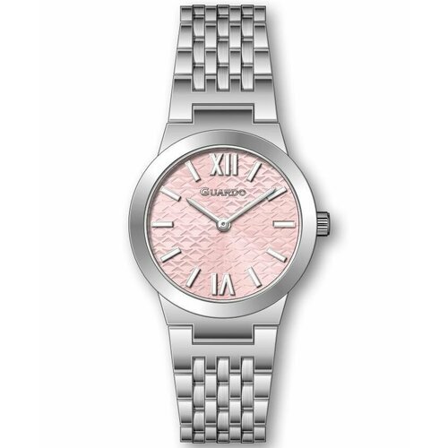 Наручные часы Guardo Наручные часы Guardo Premium 12736-1, серебряный, розовый (розовый/серебристый)