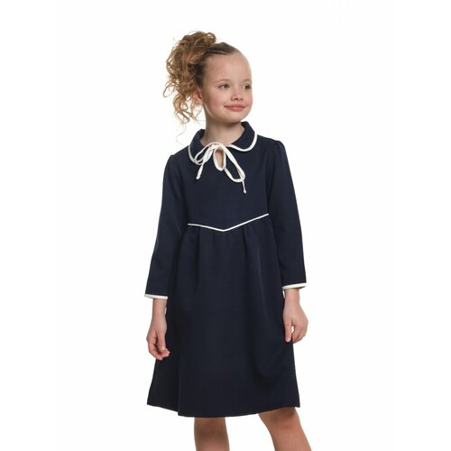 Школьное платье Mini Maxi, однотонное, синий - изображение №1
