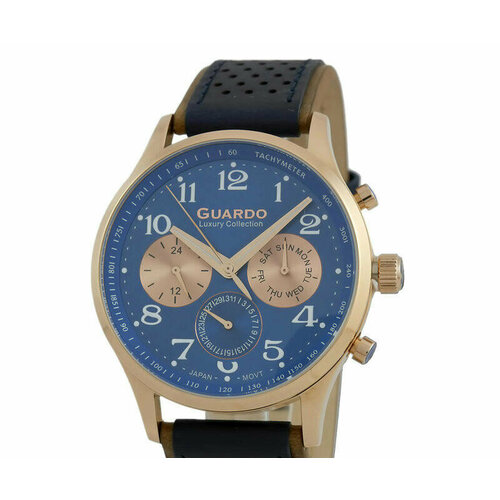 Наручные часы Guardo Guardo Мужские часы Guardo S1605.8 синий, золотой (золотой/золотистый)