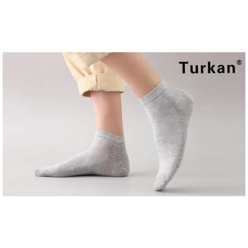 Носки Turkan, 5 пар, белый, серый, черный (серый/черный/белый) - изображение №1