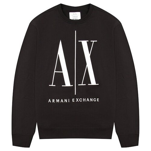 Свитшот Armani Exchange, черный (черный/белый) - изображение №1