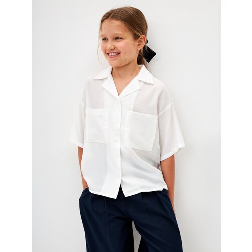 Школьная блуза Sela, белый - изображение №1