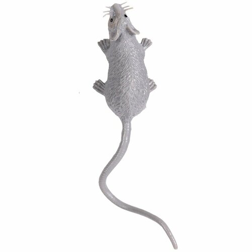 Мышь серая пластик 8 см 12 шт (серый) - изображение №1
