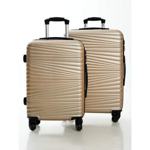Комплект чемоданов Feybaul, 65 л, бесцветный (бесцветный/шампань)