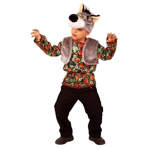 Батик Карнавальный костюм Волчонок Ерёмка, рост 110 см 5000-110-56 (серый) - изображение №1