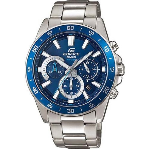 Наручные часы CASIO Edifice Наручные часы Casio EFV-570D-2AVUEF, серебряный, голубой (серый/синий/голубой/серебристый)