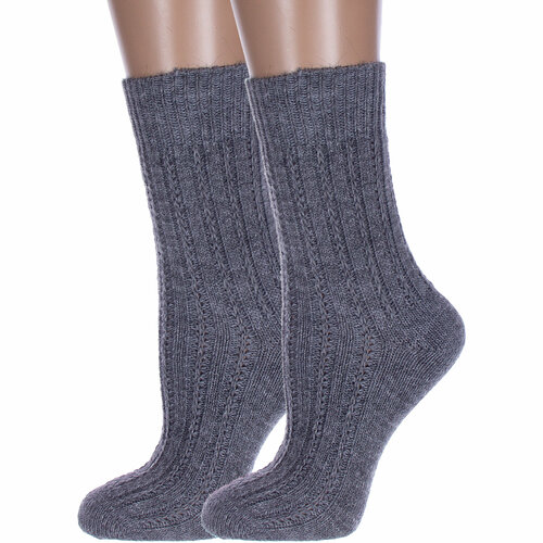 Носки RuSocks, 2 пары, серый (серый/светло-серый)