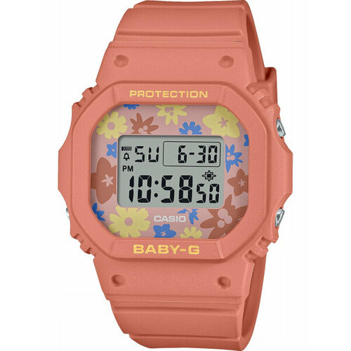 Наручные часы CASIO Baby-G Наручные часы Casio BGD-565RP-4ER, оранжевый, мультиколор (оранжевый/мультицвет)