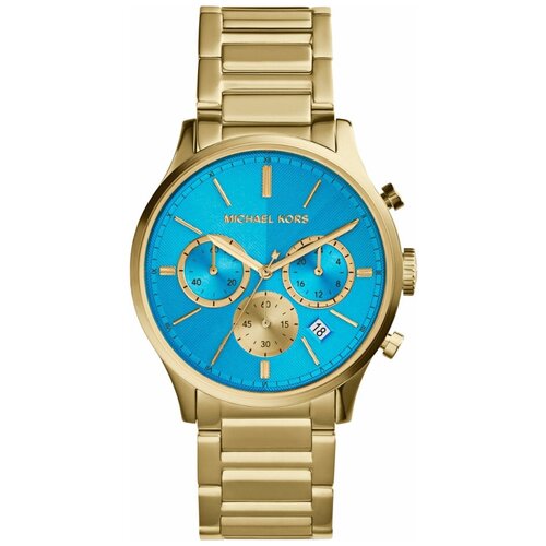 Наручные часы MICHAEL KORS Bradshaw MK5910, золотой, голубой (голубой/золотистый)