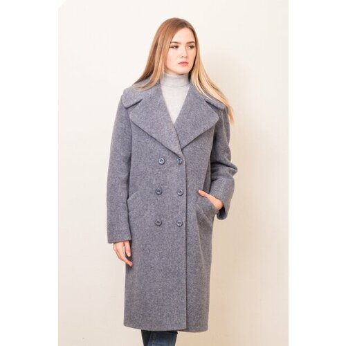 Пальто  MARGO, серый (серый/синий) - изображение №1
