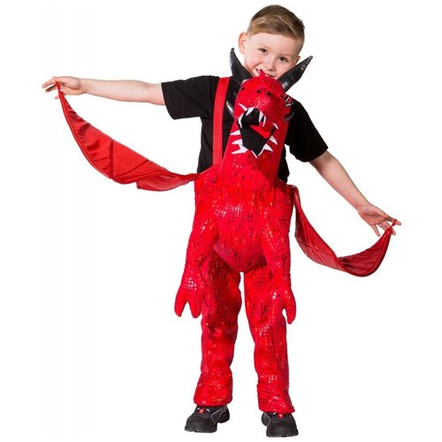 Детский костюм "Верхом на драконе" (10356) 104-110 см (красный)