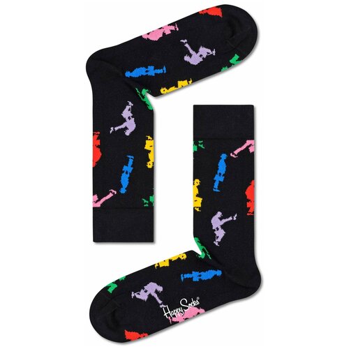 Носки Happy Socks, мультиколор, черный (черный/мультицвет) - изображение №1