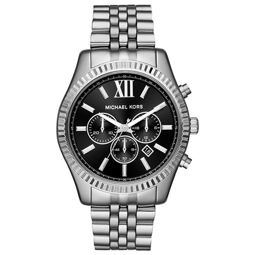 Наручные часы MICHAEL KORS Lexington MK8602, серебряный, черный (черный/серебристый) - изображение №1