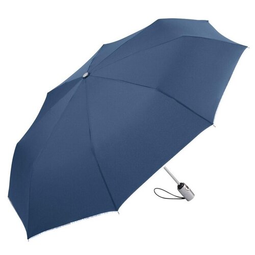 Мини-зонт FARE, автомат, чехол в комплекте, со светоотражающими элементами, синий, голубой (синий/голубой)
