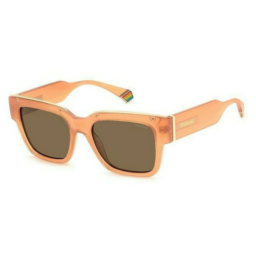 Солнцезащитные очки Polaroid, коричневый (черный/коричневый/оранжевый) - изображение №1