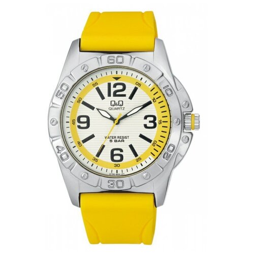 Наручные часы Q&Q Q790 J334, желтый, серый (серый/желтый)