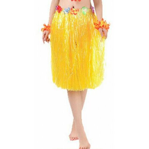 Гавайская юбка желтая, 60 см (желтый)