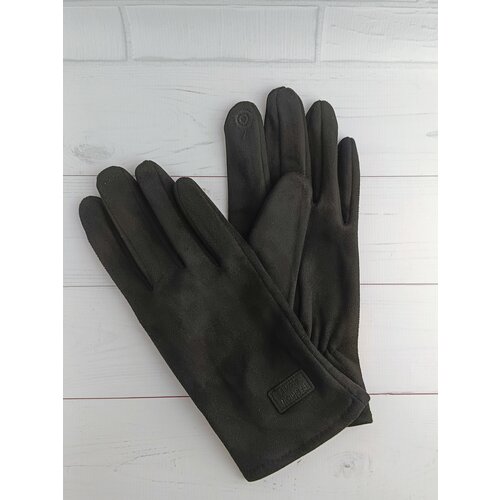 Перчатки трикотажные мужские зимние теплые цвет; черный