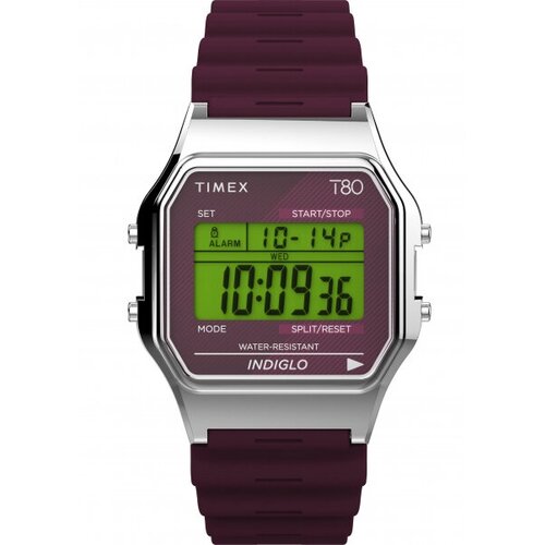 Наручные часы TIMEX Наручные часы Timex TW2V41300, фиолетовый, серебряный (фиолетовый/серебристый)