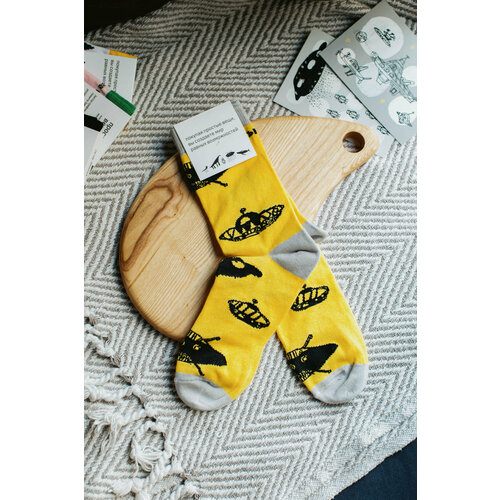 Носки простые вещи, желтый