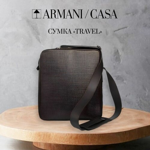 Сумка  планшет Armani/Casa, коричневый - изображение №1