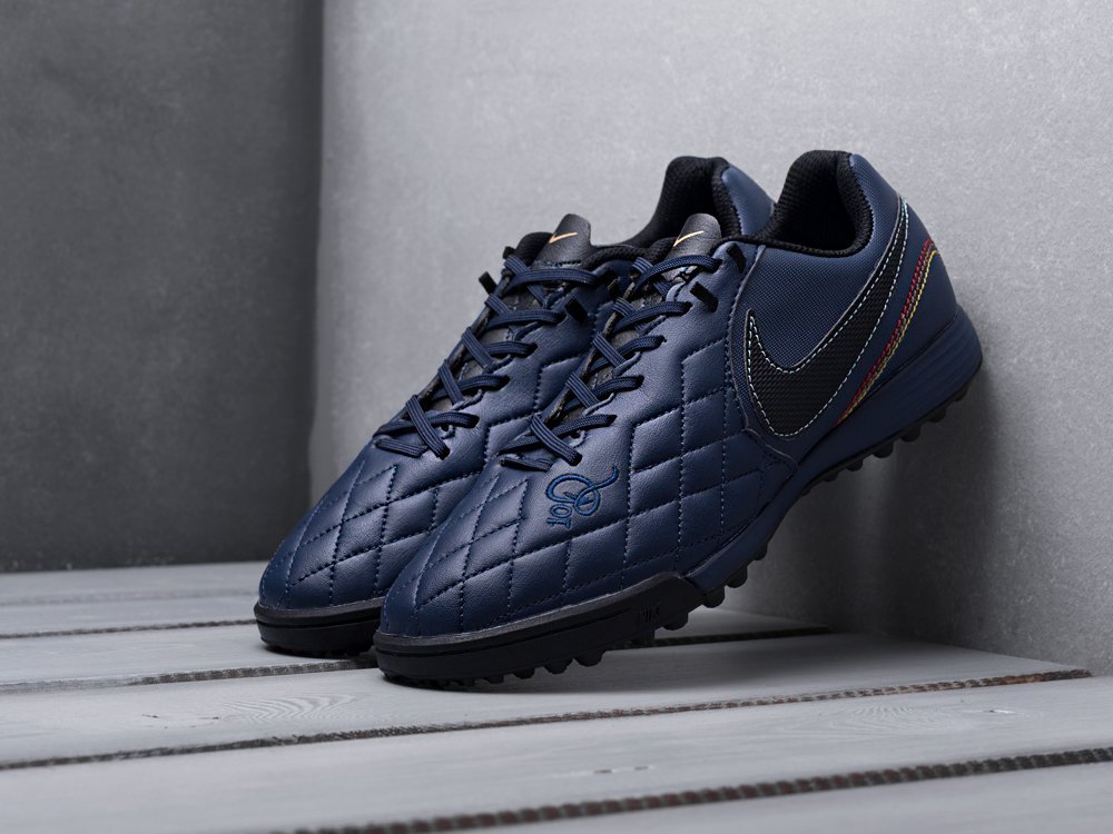Футбольная обувь Nike Tiempo Ligera IV 10R TF (синий) - изображение №1