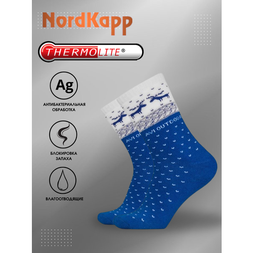 Термоноски NordKapp, синий - изображение №1