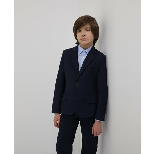 Школьный пиджак Gulliver, однобортный, синий - изображение №1