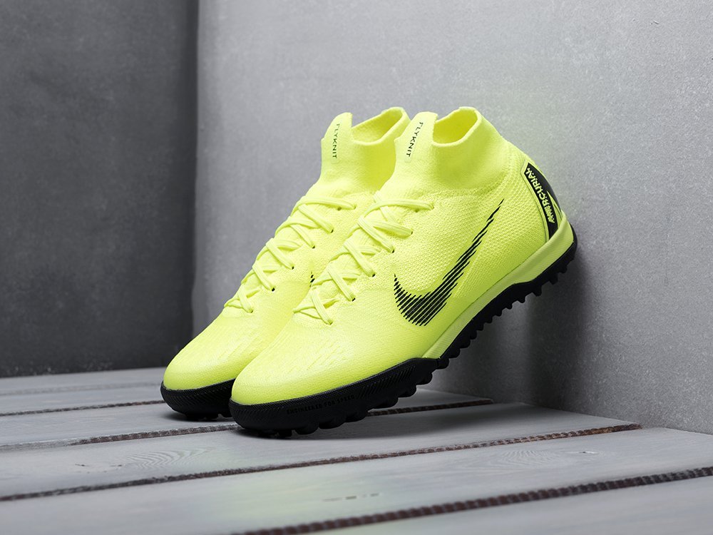 Футбольная обувь Nike Mercurial Superfly VI Elite TF (зеленый) - изображение №1