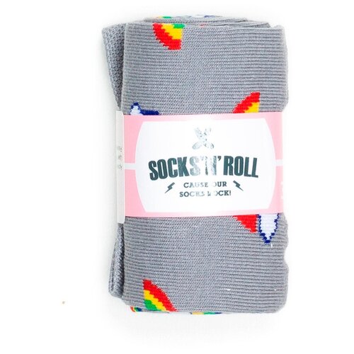 Носки Socks'N'Roll, красный (серый/красный/голубой/желтый/белый) - изображение №1