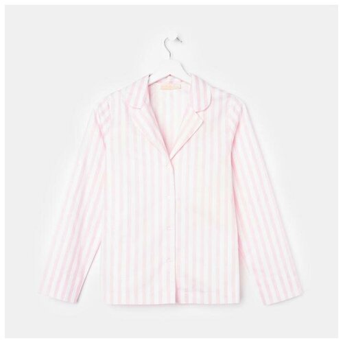 Рубашка Kaftan, длинный рукав, белый, розовый (розовый/белый)