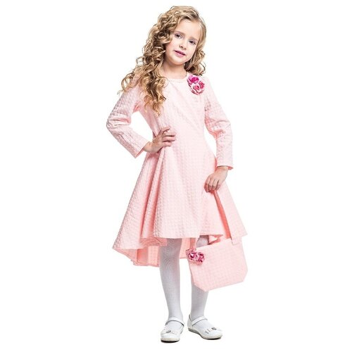 Платье Cascatto, нарядное, однотонное, бежевый (розовый/бежевый)