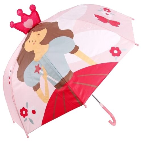 Зонт-трость Mary Poppins, розовый, мультиколор (розовый/мультицвет)
