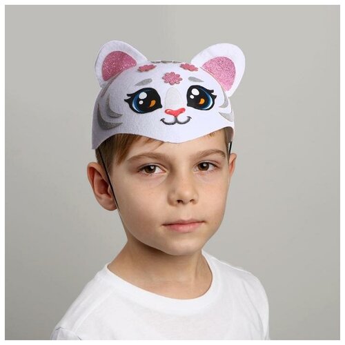 Шляпа карнавальная «Котик», белый