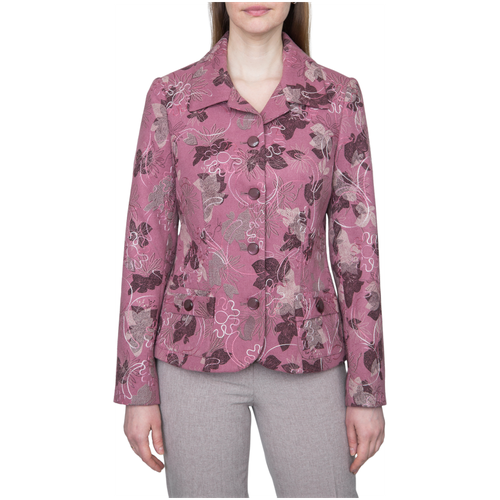 Пиджак Galar, средней длины, силуэт полуприлегающий, подкладка, розовый - изображение №1