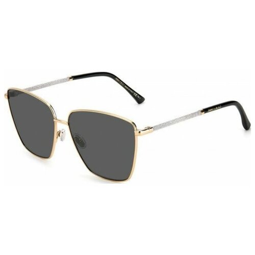 Солнцезащитные очки Jimmy Choo, бабочка, оправа: металл, с защитой от УФ, для женщин, золотой (золотой/золотистый)