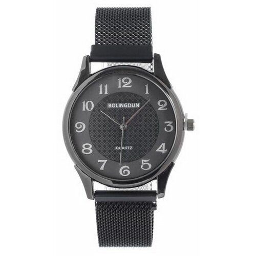 Наручные часы Сима-ленд Часы наручные кварцевые мужские "Bolingdun", d-4 см, магнитный ремешок, черный